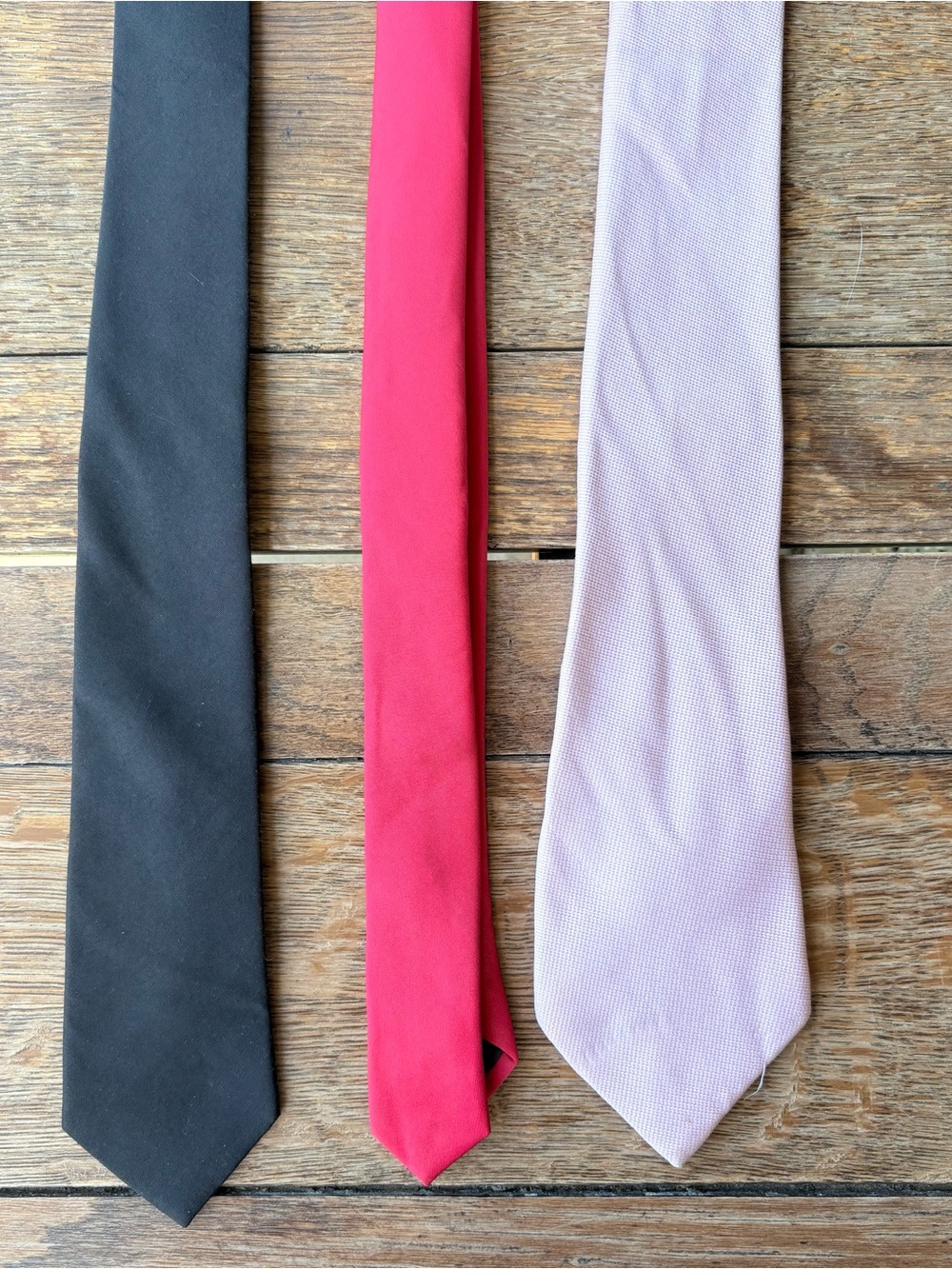 Jones New York Pink Slim Tie with Black and Red Neckties - multiple brands